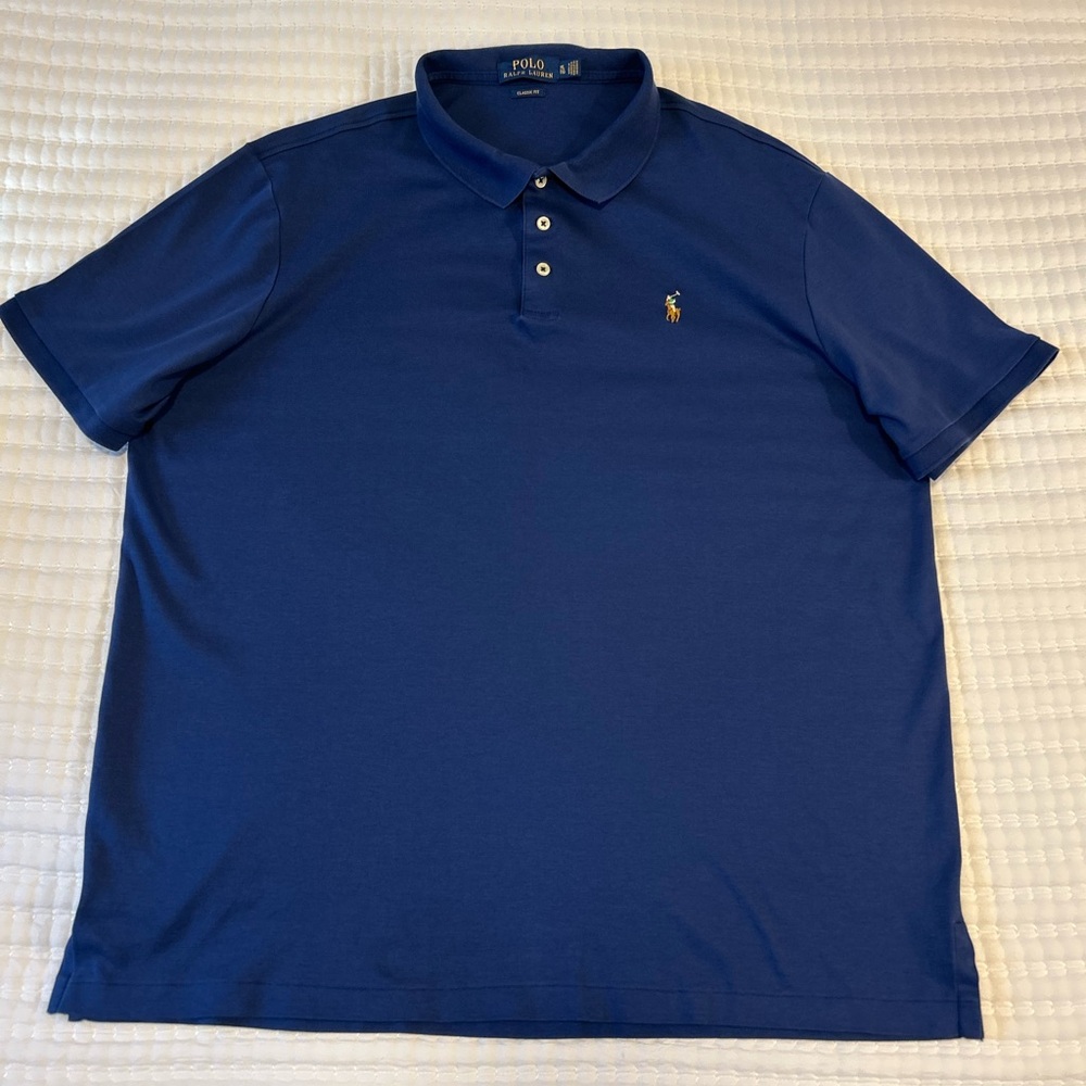 Ralph Lauren Men's Classic Blue Polo Shirt size xl